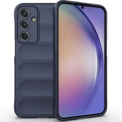 Produktbild von Handyhülle für Samsung Galaxy M35 Weich TPU Silikon Stossfest Anti-rutsch Hülle Dunkelblau