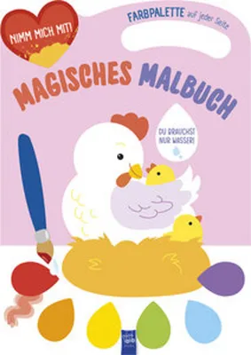 Produktbild von Magisches Malbuch - Cover rosa (Huhn)