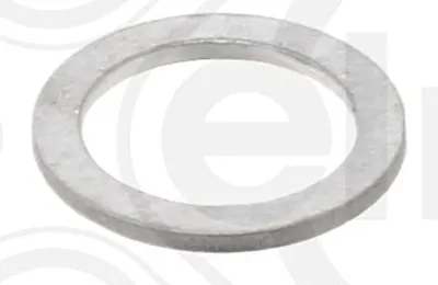 A close-up studio shot of a single metal washer.