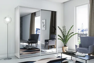 Produktbild von FurMeb24 Schiebetrenschrank A1 23024562 cm â Wei - mit Spiegel