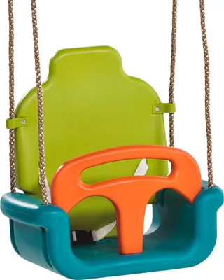 Immagine prodotto di Altalena per bambini 3 in 1 - Verde lime/Turchese/Arancione