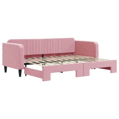 Obrázek produktu pro vidaXL Rozkládací denní postel růžová 80x200 cm Velvet