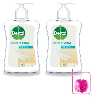 Produktbild von 2 x Dettol Handseife Empfindliche Haut - Mild & Pflegend - 250 ml - Sparpackung - 2 Stücke