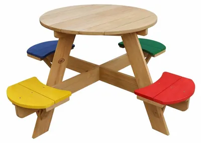 Produktbild von Axi Picknicktisch UFO 120 x 120 x 56 cm Holz Mehrfarbig
