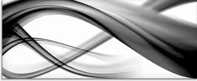 Produktbild von ARTland Glasbild Abstrakte Komposition (s/w) Größe: 125x50 cm