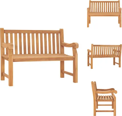 Immagine prodotto di vidaXL Panchina da giardino 114 cm in legno massiccio di teak - Panchine da giardino