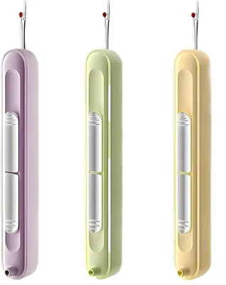 Nadeleinfädler-Set, 3 Stück, 2-in-1, mit Nahttrenner, für Handarbeit