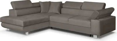 Produktbild von Ecksofa mit Schlaffunktion, CREDO Wellenfederung, links - Braun