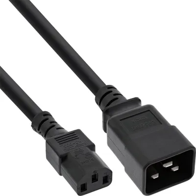 Obrázek produktu pro InLine® Netz Adapterkabel, IEC 60320 C20 auf C13, max. 10A, 0,5m