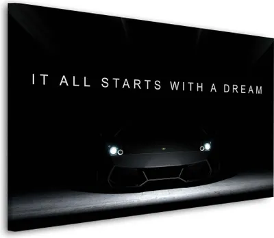 Produktbild von Wandbild Leinwandbild Auto Sportwagen Motivation: 120x80x4cm