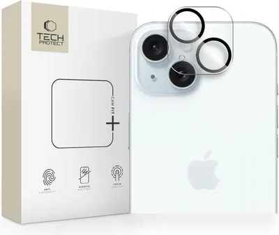 Immagine prodotto di Tech-Protect Cam Fit+ Cover per fotocamera per Iphone 14 / 14 Plus / 15 / 15 Plus - Trasparente