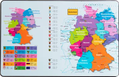 Produktbild von PAGNA Schreibunterlage Maße: (B)540 x (H)360 mm Motiv: "Deutschlandkarte"