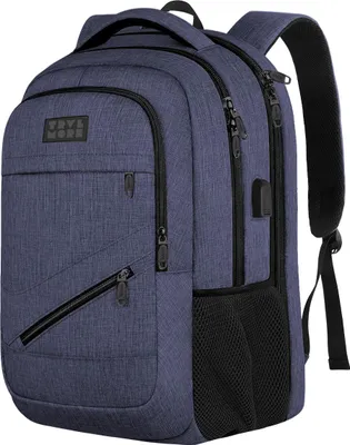 Produktbild von TRVLMORE 36L Rucksack - Rucksack mit 17 Zoll Laptopfach - Schulrucksack - Spritzwassergeschützt - Herren und Damen - Jungen und Mädchen - Blau