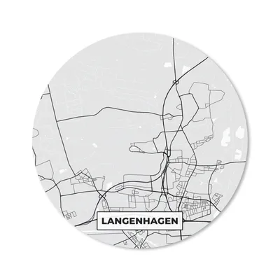 Produktbild von MuchoWow® Mauspad Mousepad Deutschland - Karte - Langenhagen - Stadtplan 40x40 cm - Mousepads - Maus Mat - Pad - Mausunterlage - Schreibtisch Accessoires