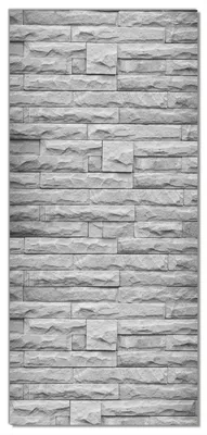 Produktbild von Wallario selbstklebende Türtapete 93 x 205 cm mit Schutzlaminat - Steinwand grau