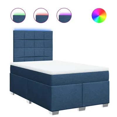Produktbild von Boxspringbett mit Matratze Blau 120x200 cm Stoff