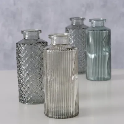 Zdjęcie produktu dla Boltze Wazon Panja (4 sztuki, kolor zielony/jasnozielony, wysokość 14 cm ? ok. 6 cm) 2032280
