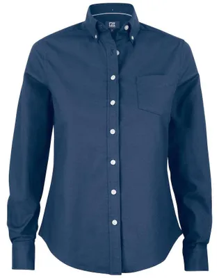Produktbild von Cutter & Buck - "Hansville" Button-Down-Hemd für Damen ET148 (S) (Dunkelblau)