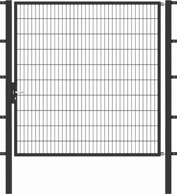 Produktbild von Alberts Einzeltor Flexo mit Zubehör, zum Einbetonieren, anthrazit, Breite 200 cm, Höhe 200 cm