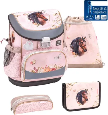 Produktbild von Belmil Mini-Fit ergonomisches Schulranzen-Set 4-teilig " Horse Chestnut " mit Brustgurt