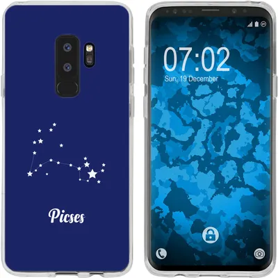 Produktbild von PhoneNatic Case kompatibel mit Samsung Galaxy S9 Plus Silikon-Hülle SternzeichenPisces M1