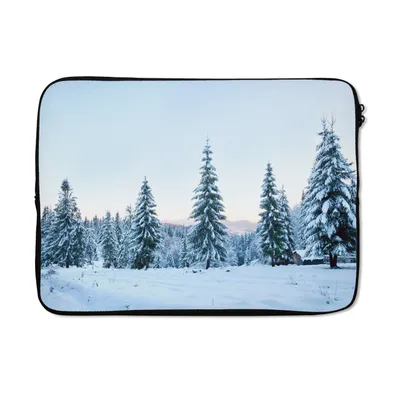 Produktbild von MuchoWow® Laptop Hülle 13 Zoll Winter - Schnee - Bäume Laptoptasche - Laptophülle - Sleeve - Rundumschutz