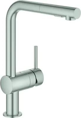 Produktbild von GROHE 30274DC0, Ziehen, Edelstahl, Metall, Hebelgriffe, Einzelbild, 3/8"