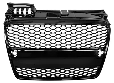 Kühlergrill Sportgrill Schwarz Glanz Waben Gitter PDC für Audi A4 B7 8E 04-09 – Produktansicht