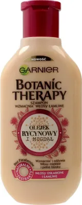 A bottle of Garnier Botanic Therapy shampoo.
