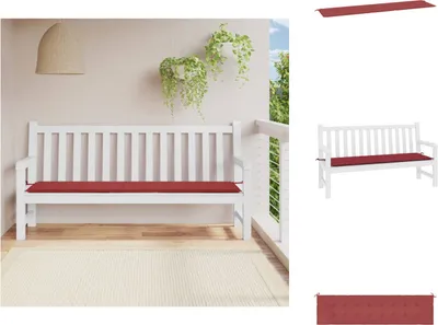 Produktbild von vidaXL Gartenbank-Auflage Weinrot 200x50x3 cm Oxford-Gewebe - Sitzpolster