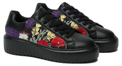 Produktbild von Braccialini Sneakers Bequeme Sneakers mit Ledersohle, schwarze Unifarb-Basis mit