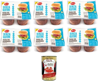 Produktbild von Doria Panini per Hamburger con lievito madre senza glutine Burger Panini mit glutenfreiem Sauerteig 6x300gr