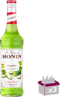 Produktbild von Lot de 3 Sirop Monin - Concombre - 70cL