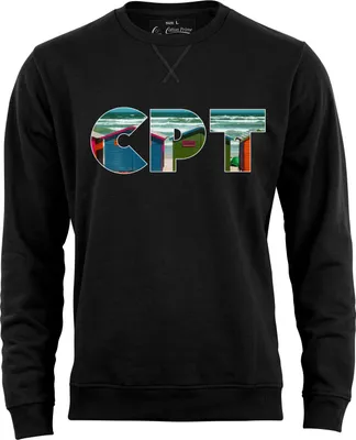 Produktbild von Cotton Prime® Sweatshirt Skyline Kapstadt - Weltenbummler Kollektion L Schwarz