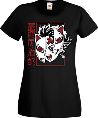 Immagine prodotto di Maglietta da donna Anime Manga Demon Anime Slayer Tanjiro Tonos, Lady M , Noir