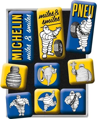 Produktbild von Nostalgic-Art - 9tlg. Magnetset - Michelin - Logo Evolution