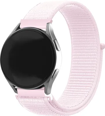 Produktbild von Strap-it Samsung Galaxy Watch 6 Classic 43mm Nylon Armband (Hellrosa)