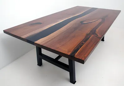 Produktbild von esstisch wasserfall tische epoxid harz echtes holz massive möbel epoxy tisch neu
