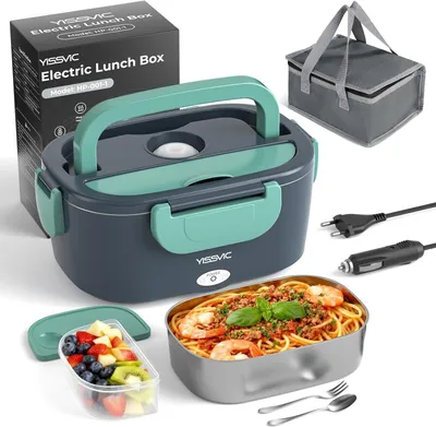 Tragbarer Lebensmittelwärmer 1,5 l, 4-in-1, 60 W, Edelstahl