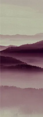 Produktbild von Tadessi Fototapete | Landschaft | 1.00 m x 2.70 m | Rosa | Lila | Wandbild | Digitaldruck