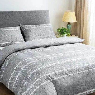 Obrázek produktu pro Povlečení na dvojlůžko, 220 x 200 cm, mikrovlákno, 3dílné – sada ložního prádla 220 x 200 cm, zimní přikrývka s 2 povlaky na polštáře 80 x 80 cm, hřejivé, na dvojlůžko