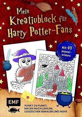 Immagine prodotto di Mein zauberhafter Kreativblock für Harry Potter-Fans - Mit 40 Motiven zum Aus- und Weitermalen