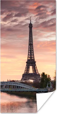 Produktbild von MuchoWow® Poster Paris - Eiffelturm - Brücke 20x40 cm - Plakat - Foto