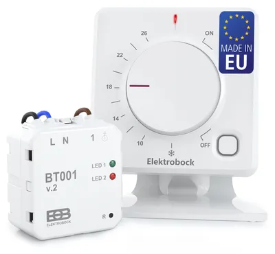 Productafbeelding van Draadloze kamerthermostaat voor vloerverwarming en elektrische verwarming, wit