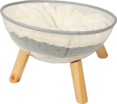 Obrázok produktu pre Priehľadná kapsula pre mačky,Priehľadná kapsula pre mačky,Vyvýšená priehľadná posteľ pre mačky,Kapsula pre mačky s vankúšom,Kapsula pre mačky,Priehľadná posteľ pre mačky