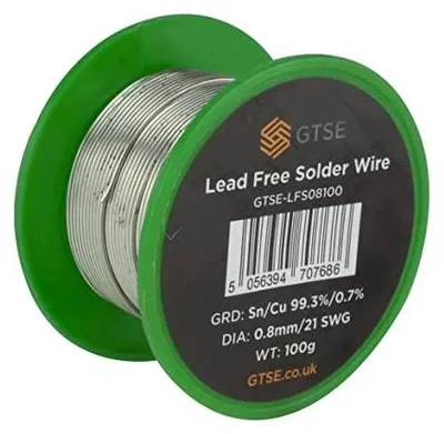 Zdjęcie produktu dla Drut lutowniczy bezołowiowy 0 8 mm SN99 3 CU0 7 rdzeń kalafonii 100