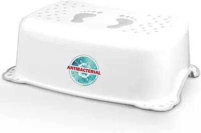 Produktbild von Famanu Kindersitzhocker - Antibakterielle Oberfläche, rutschfest, weiß-grau