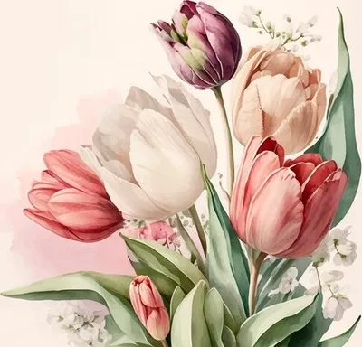 Produktbild von RP 20 Servietten Vintage Tulip - Vintage Tulpen 33x33cm