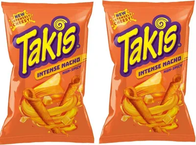 Produktbild von 2x100g TAKIS INTENSE NACHO - leckere Tortilla Chips treffen auf geschmackvollen Käse+Heartforcards Versandschutz
