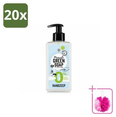 Imagen del producto de 20 unidades de jabón líquido para manos "Marcel's Green Soap", sin ingredientes agresivos, cuidado suave, 250 ml, pack económico
